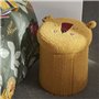 Ensemble parure de lit enfant + coffre de rangement pouf pliable - TODAY - JUNGLE - 140 x 200 cm - Coton