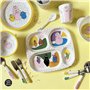 PLATEAU À 4 COMPARTIMENTS BARBAPAPA - Pour Enfant 6Mois+ - Mélamine - Sans BPA - 24 x 21- Lavable Au Lave-Vaisselle - MULTICOULE
