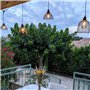 LEALIGHT blachere illumination Guirlande Guinguette Abat‑Jour LED 2,5 m – 6 Ampoules Filament Blanc Chaud – Câble Noir – Connect