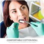Scicalife 1000Pcs Rouleaux de Coton Dentaire Haute Absorbante Boule de Coton Roulée Tampons de Coton Bouchons de Nez pour Enfant