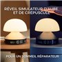 Lexon MINA Sunrise Reveil matin lumineux, simulateur d'aube et crépuscule, 5 sons naturels, lampe de chevet LED veilleuse et lum