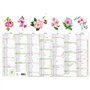 Exacompta - 34305E - Calendrier Mural - Thème Fleurs Avec Illustrations Aquarelles - 7 mois par face - Dimension 29