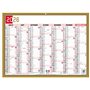 5 cm x 22 cm - Calendrier 12 mois de Ja