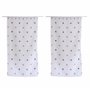 Enjoy Home – Paire de Vitrage Smarties – Motif Brodé - Passe Tringle- 100% Polyester – 60x120cm - Coloris Gris/Rose
