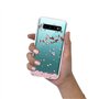 Evetane - Coque Silicone Compatible Samsung Galaxy S10 - Protection Intégrale 360, Fine et Transparente - Coque Avant & Arrière 