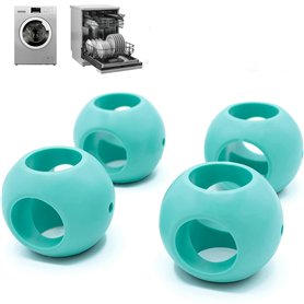 FISHTEC Lot de 4 Boules Magnétiques Anticalcaires - Lave Vaisselle et Lave Linge/Machine à Laver - Boules de Lavage