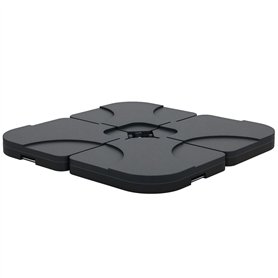 Outsunny Lot de 4 Pied de Parasol Poids de lestage carré avec poignée pour Parasol A remplir d'eau jusqu'à 60 kg ou de Sable jus