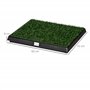 PawHut Litière Bacs à litières pour Chiens Gazon synthétique Toilettes Chien Portables à pelouse tiroir à déjection 63L x 51l x 