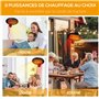 Outsunny chauffage extérieur radiant infrarouge électrique mural chauffage d'appoint sans CO₂ 3 modes 650/1300/2000 W certifié I