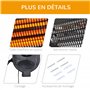 Outsunny chauffage extérieur radiant infrarouge électrique mural chauffage d'appoint sans CO₂ 3 modes 650/1300/2000 W certifié I