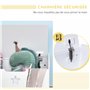 HOMCOM Coffre malle de rangement coffre à jouets dim. 62L x 40l x 46H cm MDF blanc