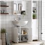 kleankin Armoire Murale Miroir de Salle de Bain avec Portes et étagère réglable - dim. 54L x 15