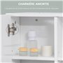 kleankin Armoire Murale Miroir de Salle de Bain avec Portes et étagère réglable - dim. 54L x 15,2l x 55,3H cm Blanc