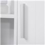 kleankin Armoire Murale Miroir de Salle de Bain avec Portes et étagère réglable - dim. 54L x 15,2l x 55,3H cm Blanc
