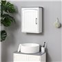 kleankin Meuble WC Suspendu Armoire à Pharmacie Murale Armoire Salle de Bain Rangement avec Porte et étagère réglable - 41 x 18,