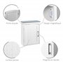 kleankin Meuble WC Suspendu Armoire à Pharmacie Murale Armoire Salle de Bain Rangement avec Porte et étagère réglable - 41 x 18,