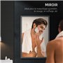 kleankin Miroir de Salle de Bain Porte en Alu + Cadre en Acier Inoxydable Murale Armoire à Glace avec 1 Porte Miroir et 2 étagèr