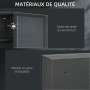 kleankin Miroir de Salle de Bain Porte en Alu + Cadre en Acier Inoxydable Murale Armoire à Glace avec 1 Porte Miroir et 2 étagèr