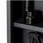 kleankin Miroir de Salle de Bain Porte en Alu + Cadre en Acier Inoxydable Murale Armoire à Glace avec 1 Porte Miroir et 2 étagèr