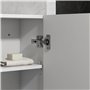 kleankin Armoire Murale de Salle de Bain, Placard de Rangement Toilette 3 Niveaux, étagère réglable, 1 Porte, Moderne, Armoire S