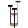 Outsunny Étagère à plantes en bois piédestal étagères rondes à fleurs support de pots de fleurs 5 niveaux pour extérieur intérie