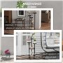 Outsunny Étagère à plantes en bois piédestal étagères rondes à fleurs support de pots de fleurs 5 niveaux pour extérieur intérie