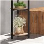 Outsunny Étagère à plantes en bois piédestal étagères rondes à fleurs support de pots de fleurs 5 niveaux pour extérieur intérie