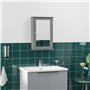 kleankin Armoire Murale de Salle de Bain avec Miroir - Armoire à Glace - Placard de Rangement Toilettes - 1 Porte