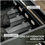 Outsunny Barbecue au charbon de bois portable pliable BBQ grill sur pieds avec bassin à charbon extractible 74L x 30l x 37H cm, 