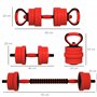 SPORTNOW Kit haltères musculation, haltères réglables 4 en 1, 20 kg, avec des disques et barres, clips de sécurité, revêtement e