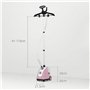 HOMCOM Défroisseur vapeur vertical défroisseur à vêtements 1,4 L 1950 W débit vapeur 32g/min tige telescopique rose noir