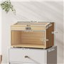 PawHut Cage à Hamster en Bois, Cage à Souris avec Couvercle ouvrable, fenêtre en Acrylique et Trous de Ventilation pour Hamsters