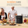 HOMCOM Friteuse à air friteuse sans huile 8 L air fryer 1700 W 8 programmes, circulation d'air chaud à 360°, écran tactile LED, 