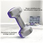SPORTNOW Ensemble d'haltères hexagonaux total 12 kg avec mallette, lot de 6 haltères courts de gym, 1 kg - 3 kg avec revêtement 
