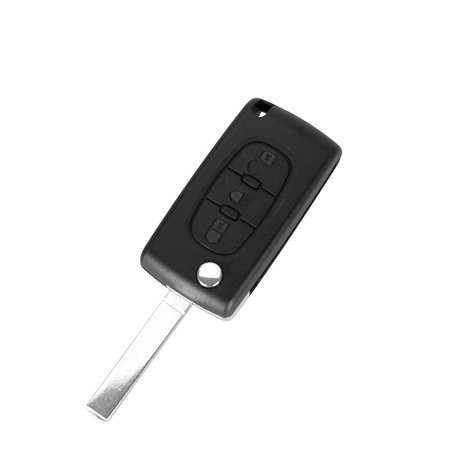 Coque clé pour Citroen C4 C5 C4 Picasso C6 - CE0523 - Plip clé télécommande 3 Boutons Phare Lame sans Rainure Modèle sans Emplac