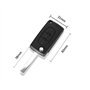 Coque clé pour Citroen C4 C5 C4 Picasso C6 - CE0523 - Plip clé télécommande 3 Boutons Phare Lame sans Rainure Modèle sans Emplac