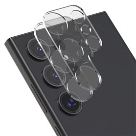 PHONILLICO Protection Caméra pour Samsung Galaxy S23 Ultra [Lot de 2] Verre Trempé Lentille Appareil Photo Arrière Film Protecti