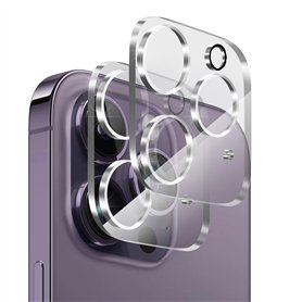 PHONILLICO Protection Caméra pour iPhone 16 PRO/iPhone 16 PRO MAX[Lot de 2] Verre Trempé Lentille Appareil Photo Arrière Film Pr