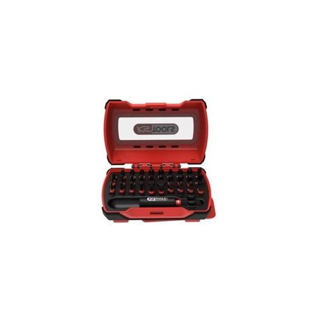 Mini coffret d'embouts de vissage a chocs - KS TOOLS - 515.2301F - Embouts visseuse 1/4 L.25 mm - Coffret d'embouts vissage 31 p