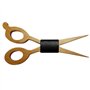 BOBIJOO Jewelry - Noeud Papillon Bois Erable Ciseaux Coiffeur Tendance Ecolo Cuir Noir Fait Main