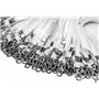 Lot de Tour de Cou avec Attache à Clip métallique - Cordon de Cou pour porte Badge Carte d'Identification (Blanc, 100)