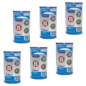 Intex 59905 Boîte de 6 Cartouches de Filtration pour Piscine Type B