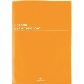 Oberthur - 1 Agenda Semainier de l'Enseignant - Couverture Boréal Jaune - Septembre 2023 à Septembre 2024 - Format 21
