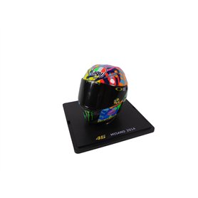 - Casque à l'échelle 1/5 de Valentino Rossi Moto GP Misano Saison 2014 Compatible avec Yamaha YZR-M1 - CR011