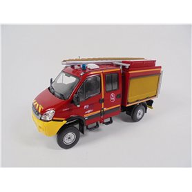 OPO 10 - Camion de Pompiers 1/43 Iveco Daily 4x4 GIMAEX - Véhicule léger Sapeurs Pompiers Hachette CPL36
