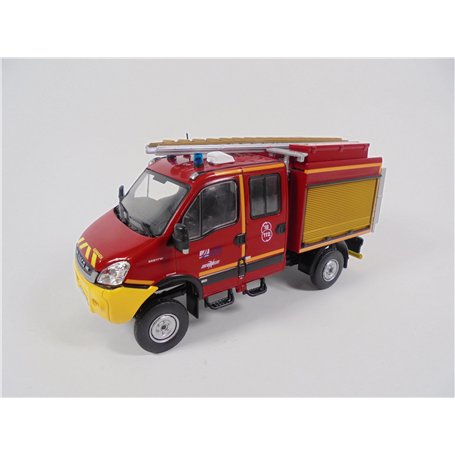 OPO 10 - Camion de Pompiers 1/43 Iveco Daily 4x4 GIMAEX - Véhicule léger Sapeurs Pompiers Hachette CPL36