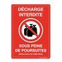 AUA SIGNALETIQUE - Panneau Prépercé (4 Trous) avec Angles arrondis - PVC Rigide 1.5 mm - (210x300 mm