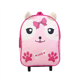 Bagtrotter Sac à Dos à roulettes 31 cm Maternelle Kids Rose Chiot