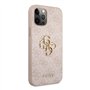 Guess Coque pour iPhone 12 Pro Max 6,7" Rose GUHCP12L4GMGPI 4G Big Metal Logo