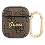 Guess GUA24GSMW Housse pour AirPods Marron 4G Script Metal Collection
